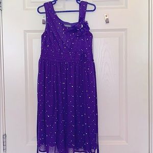 🛍 Purple sequin dress and purple flower with gem